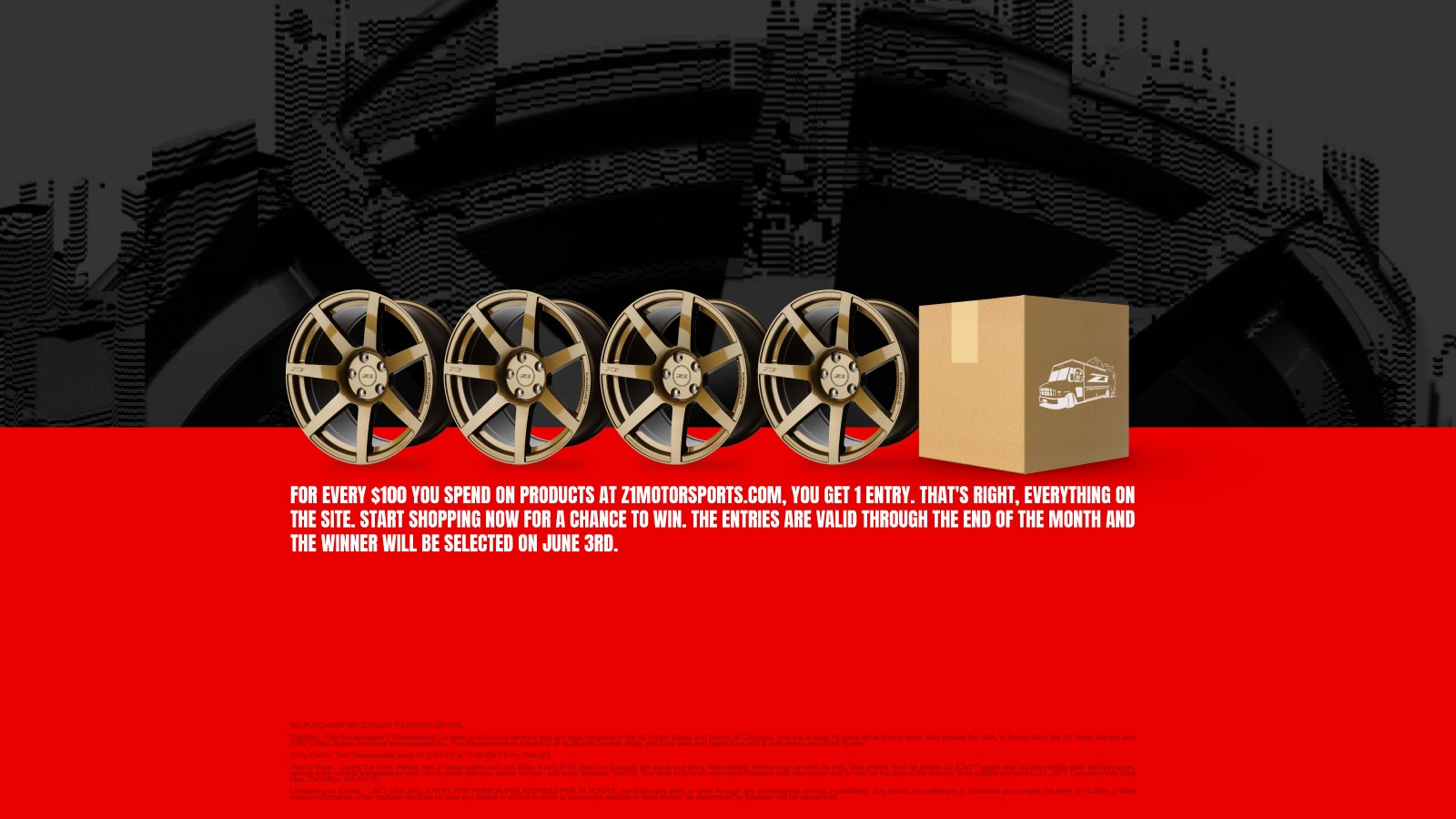 win free wheels Shop now for a chance to win ZM-23 wheels and the ultimate Z1 swag pack!