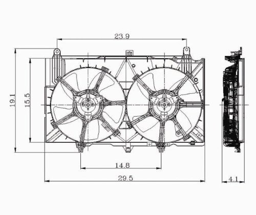 350z    G35 Radiator Cooling Fan Assembly  Performance Oem
